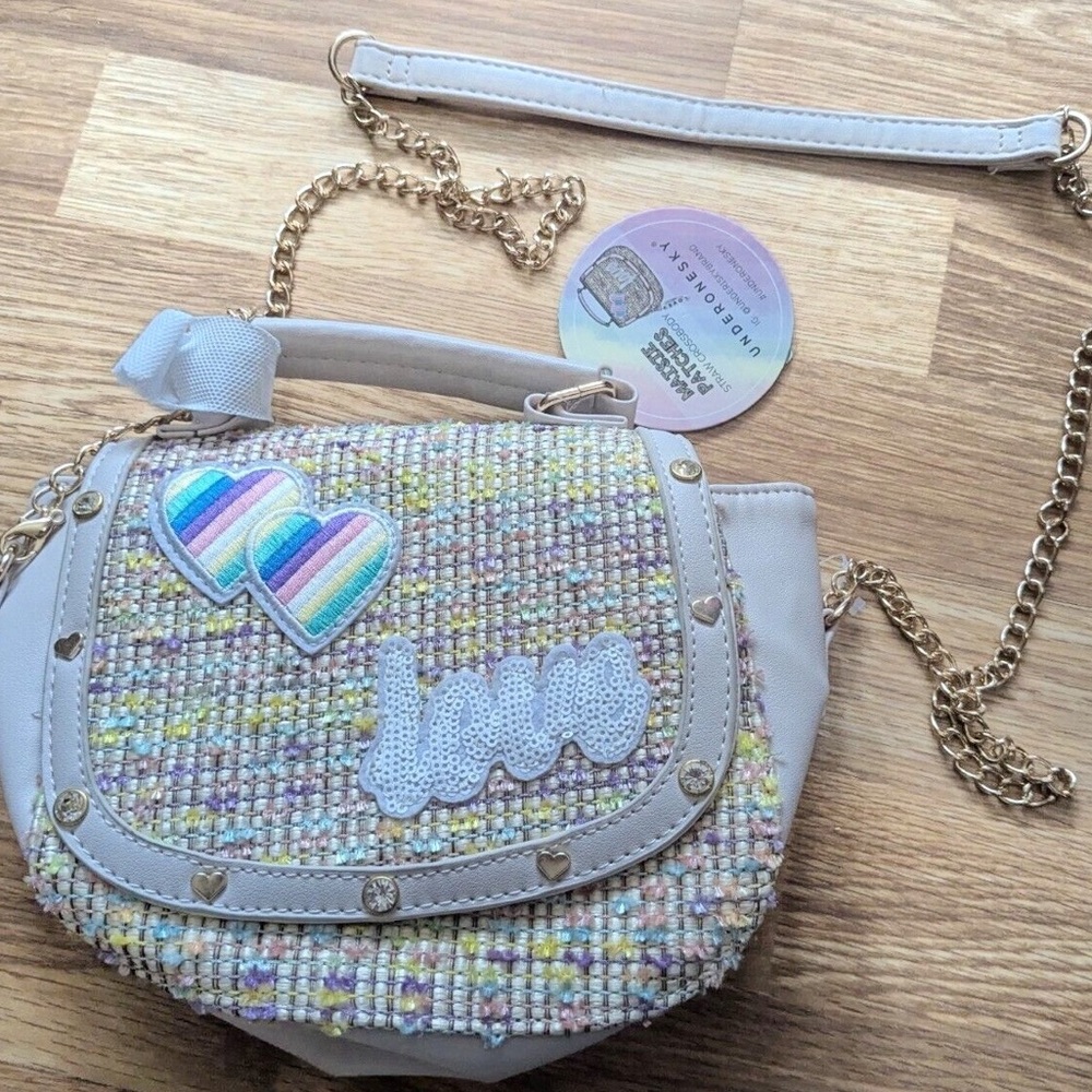 Under One Sky Maisie Patches Straw Crossbody